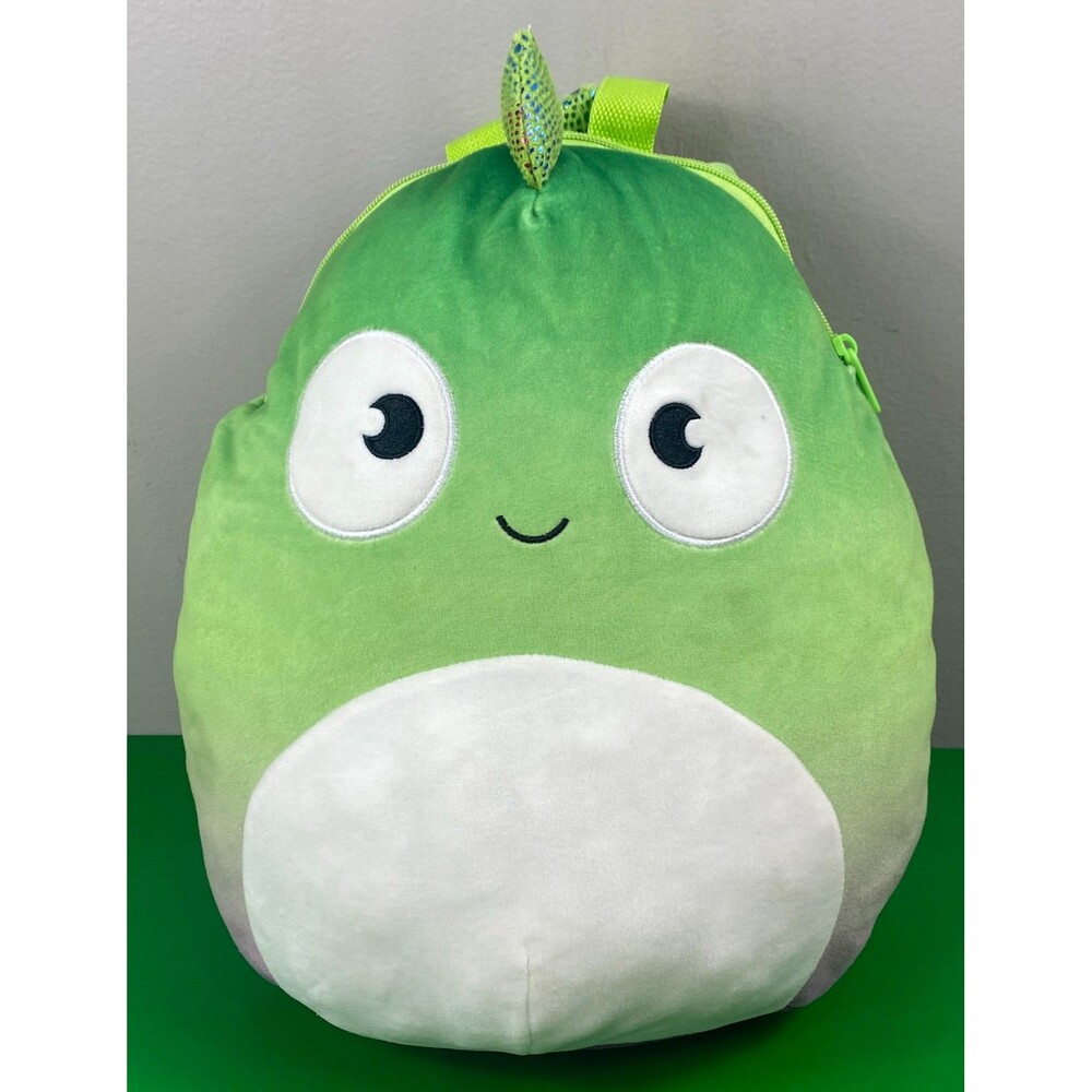 Squishmallows Green Dinosaur Plush Backpack Kids Stuffed Animal 12" Kellytoy